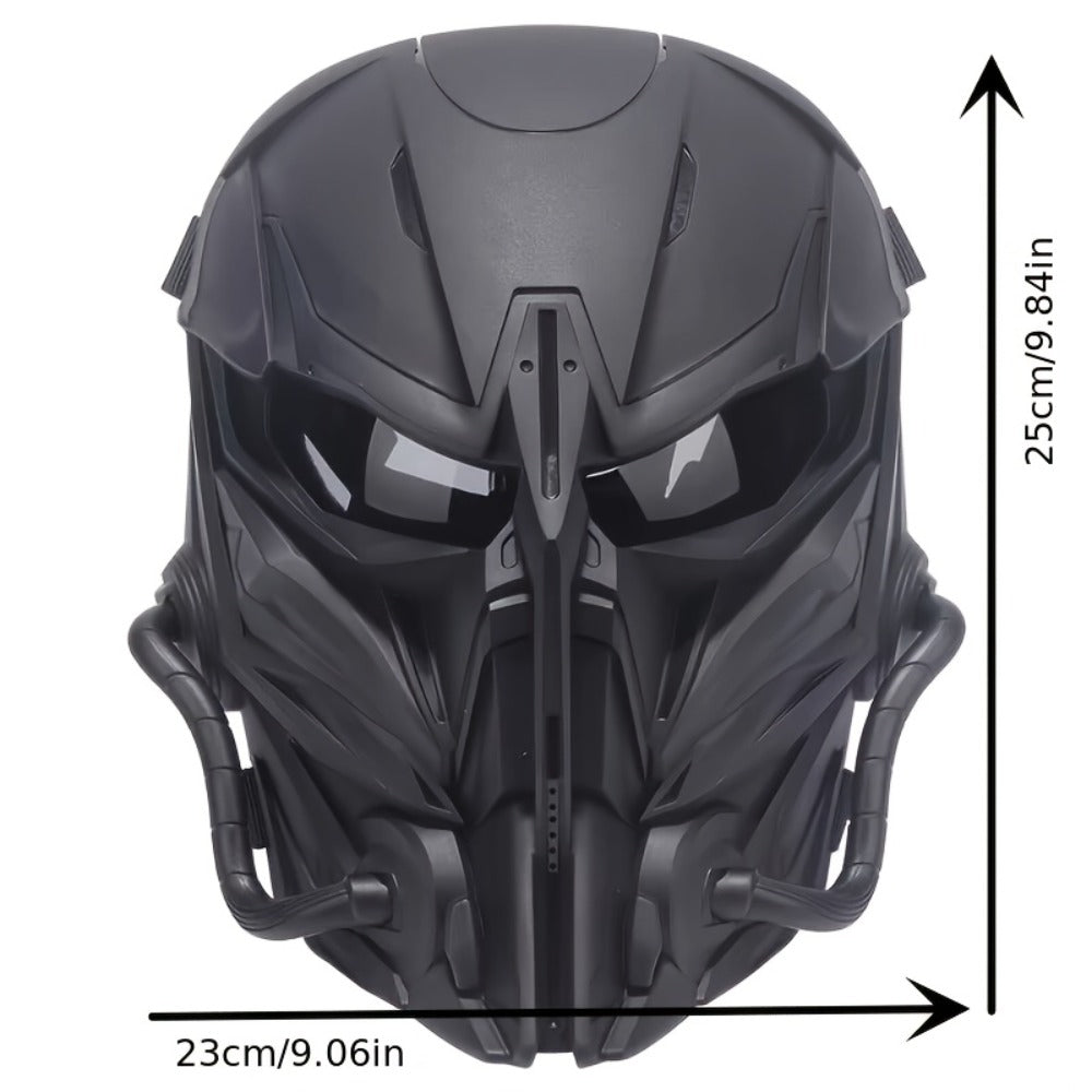 Punisher Skull Cyberpunk Face Mask – Breathable Sci-Fi Futuristic Half Mask for Halloween Cosplay, Rave Bar Club Music Festival, Photo Prop & Gift for Men Adults, Cool Collectible Accessory