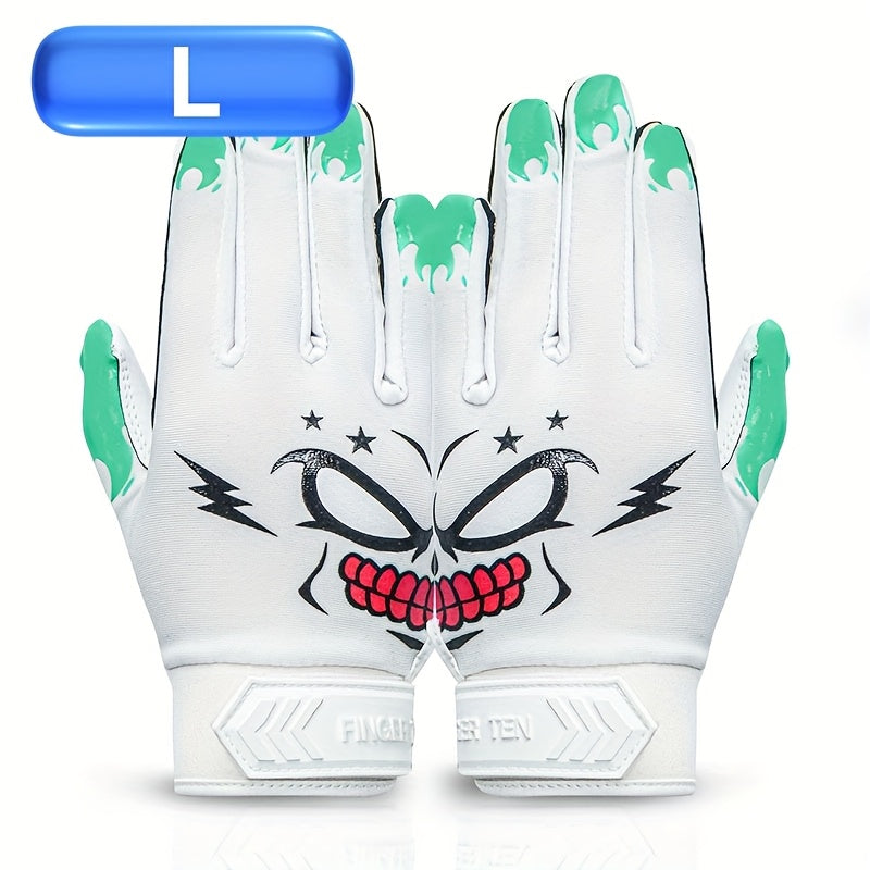 Sticky Grip Youth Football Receiver Gloves | Non-Slip Palm, Breathable Design for Boys & Girls – Hook-and-Loop Fit for Practice, Games & Youth Football Development (S/M/L)