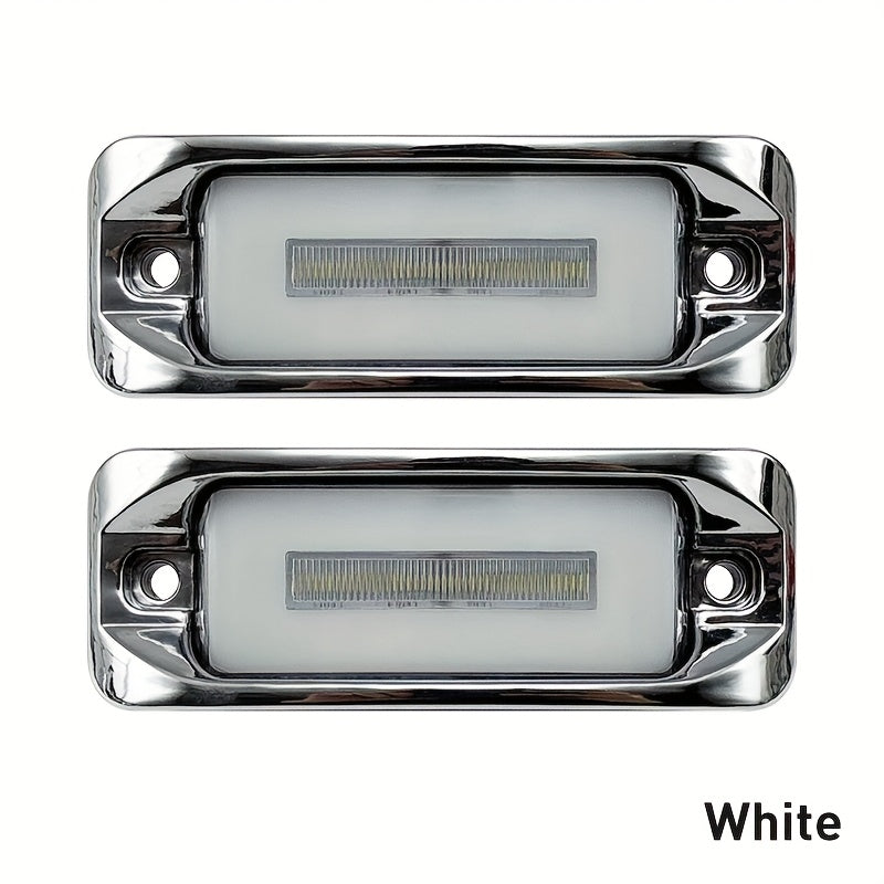 LED Car Side Marker Lights – Strobe Warning Flashing Signal Light for Truck Car Night Driving Safety, High/Low Brightness, 2pcs (Red/Yellow/Blue/Green/White)