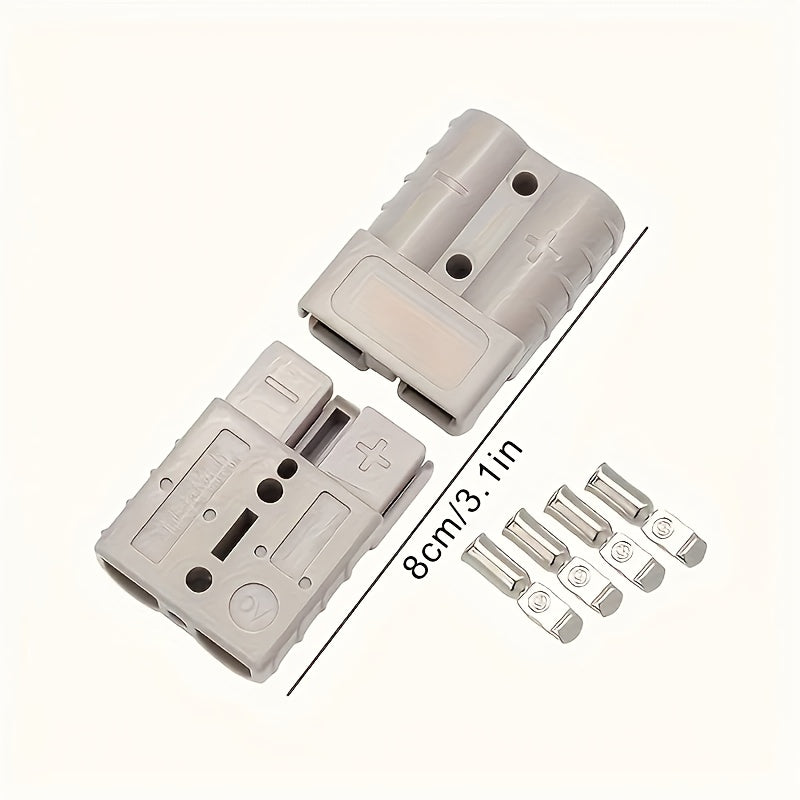 10pcs Quick Connect Battery Disconnect Kit - 50A 6AWG 2-Pole Plug Set for Cars ATVs Trailers - Ideal for Mechanics DIYers & Vehicle Owners