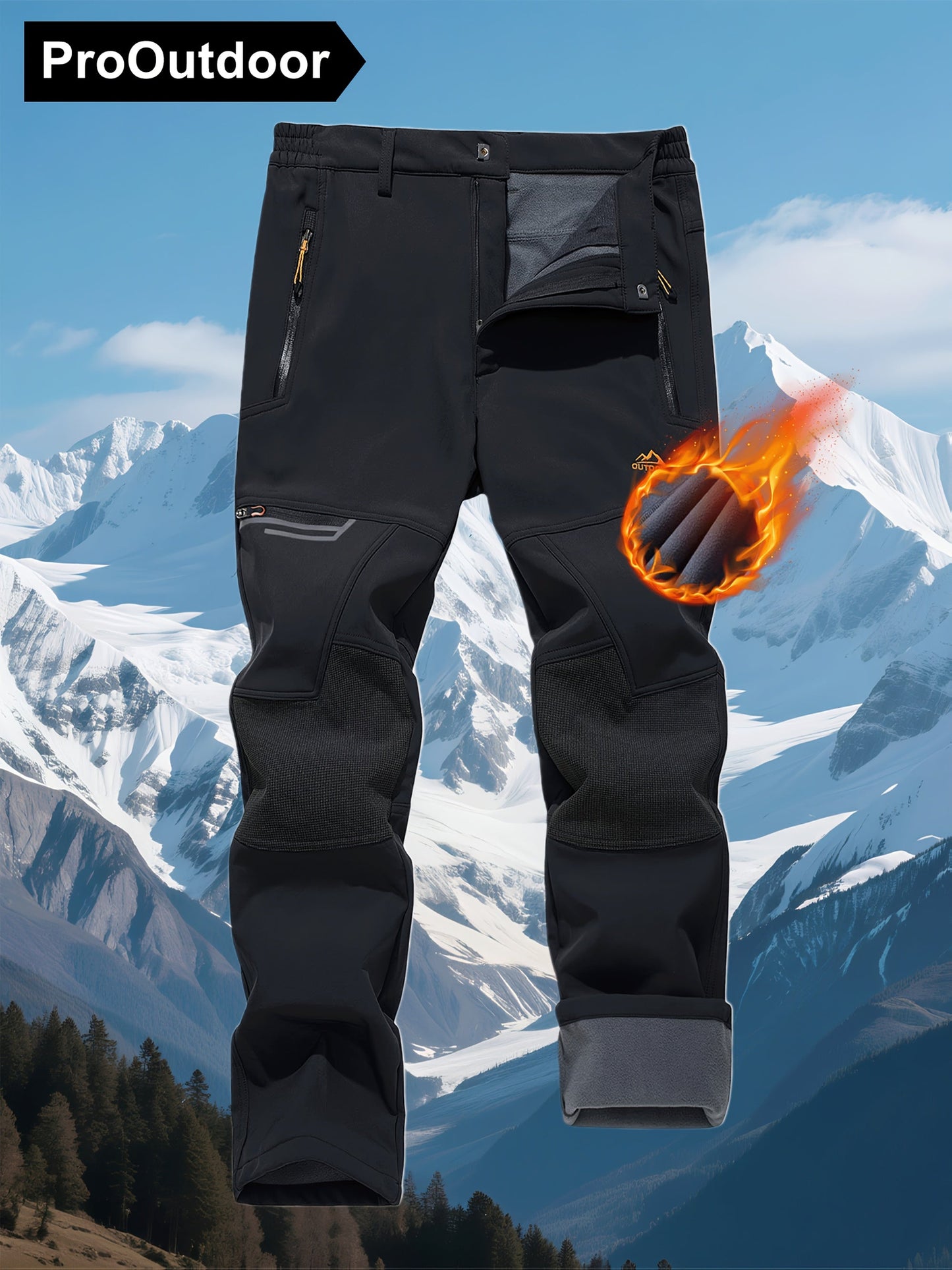 Men's Casual Trousers - Fleece Lined