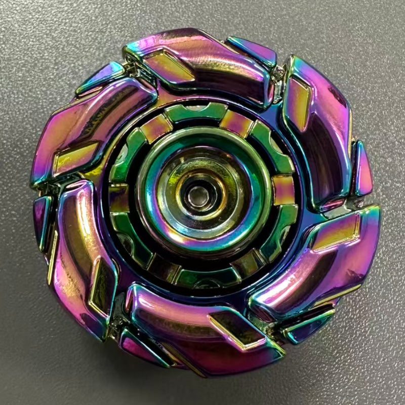 Metal Fidget Spinner Toy for Adults & Teens – Customizable Stress Relief Spinner with Hex Key, Screws & Metal Tube, Cool Decompression Anxiety Relief Tool, Black Gold Silver Dazzling Colors