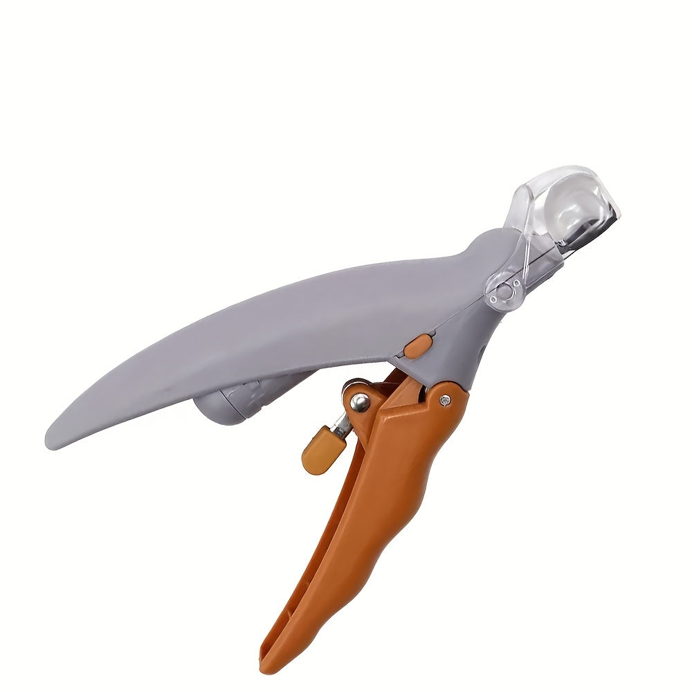 LED Pet Nail Clipper 2pcs with Light Ergonomic Non-Slip Handle Precise Cat Dog Nail Trimmer Safe Easy At-Home Grooming Tool Orange Gray