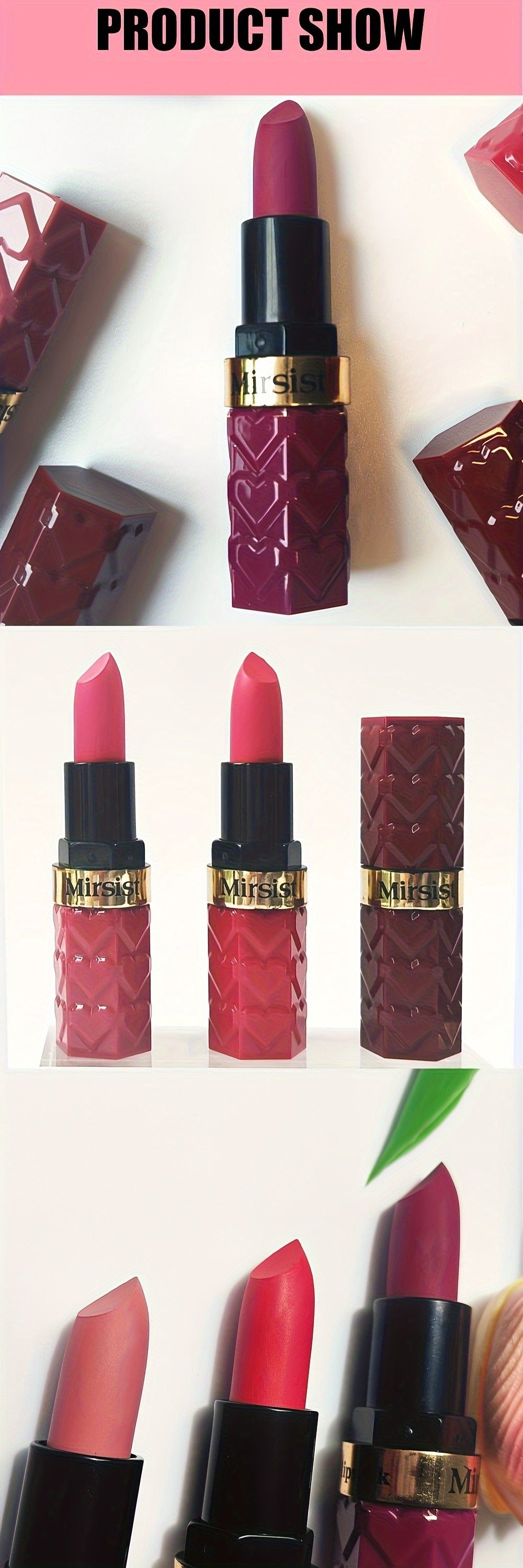 Berry Red Velvet Matte Lipstick Set 6 Colors Waterproof Long-Lasting Smudge-Proof – Non-Fading 12H Wear Velvety Lip Color for All Skin Types Daily Wear Special Events Holiday Gift Women