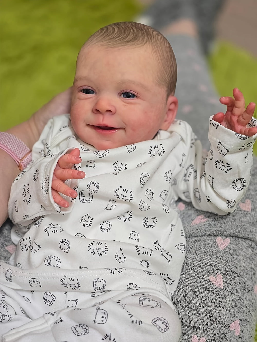 Cloth Body Reborn Baby Doll 19 Inch Soft Vinyl Limbs Hand-Painted Smiling Newborn Girl with Clothes Pacifier Bottle Birth Certificate – Huggable Lifelike Baby Doll Gift for Kids Birthday Christmas