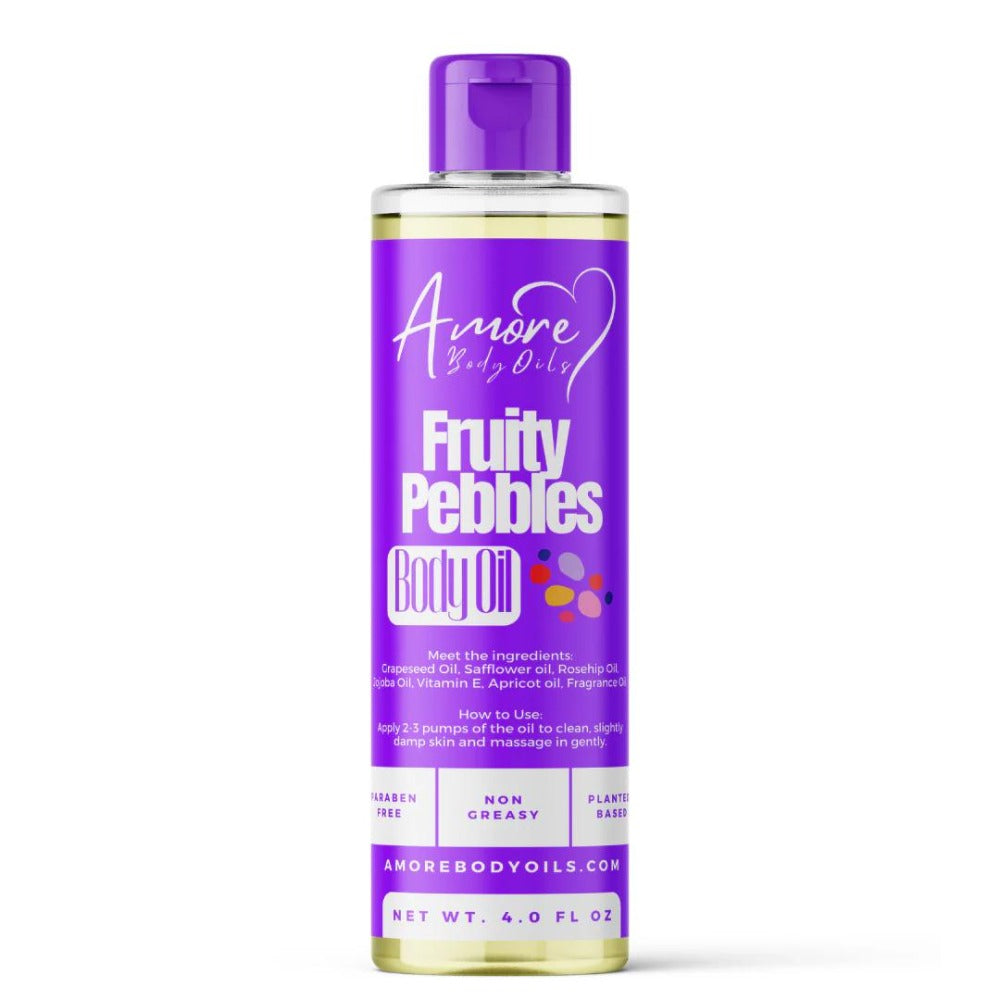 Fruity Pebbles Scented Body Oil for Women — Citrus Caramel Vanilla Fragrance, Nourishing Moisturizing Skin Oil, Long-Lasting Non-Greasy Formula, Soft Smooth Hydrated Skin Daily Use