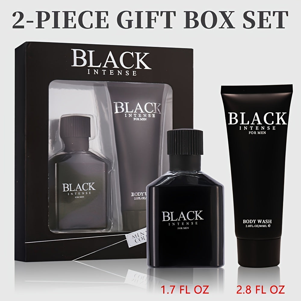 Cologne Gift Set for Men 2 Piece Lemon Sage Absinthe Earthy Crisp Long Lasting EDT Spray 3.4 oz Masculine Fragrance EDP After Shave or Mini EDP Body Wash Bundle