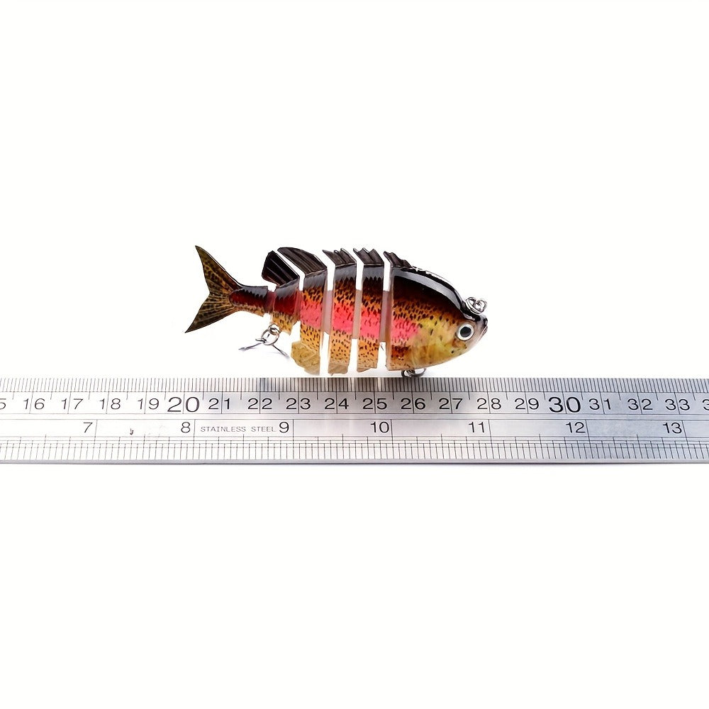 Fishing Lure Set 3pcs Realistic 6-Section Swimbait – Multi-Jointed Hard Bait for Bass, Trout, Pike & Freshwater Fish | Lifelike Swimming Action Crankbait Fishing Tackle