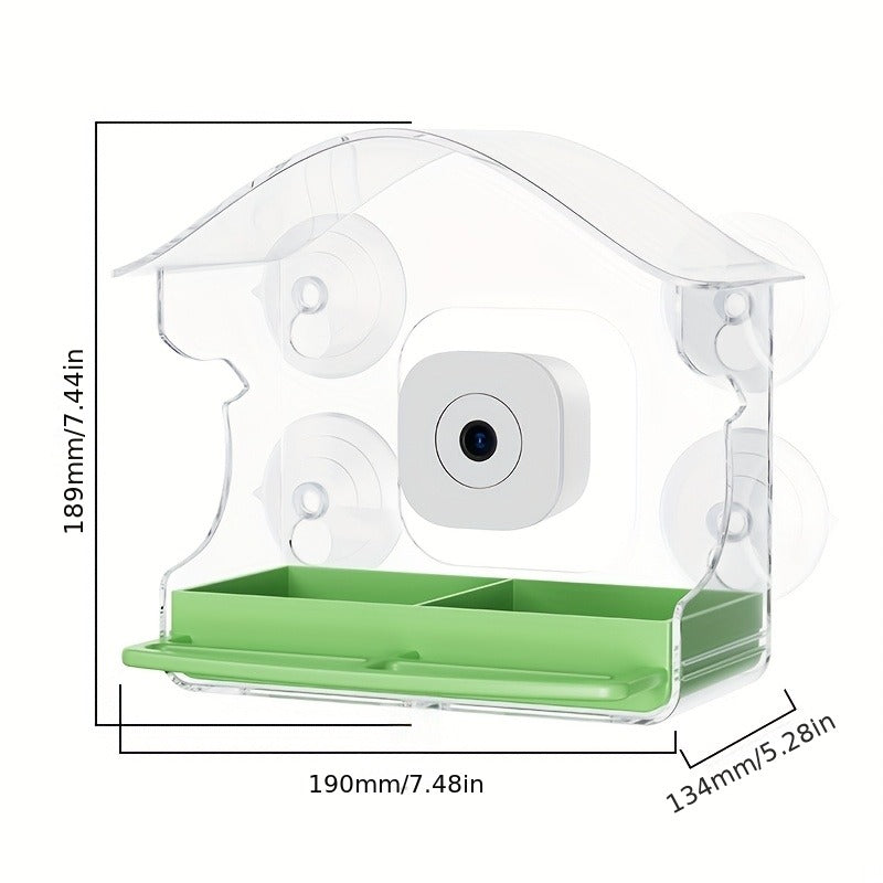 Smart Bird Feeder Camera 2K HD WiFi - AI Capture Night Vision