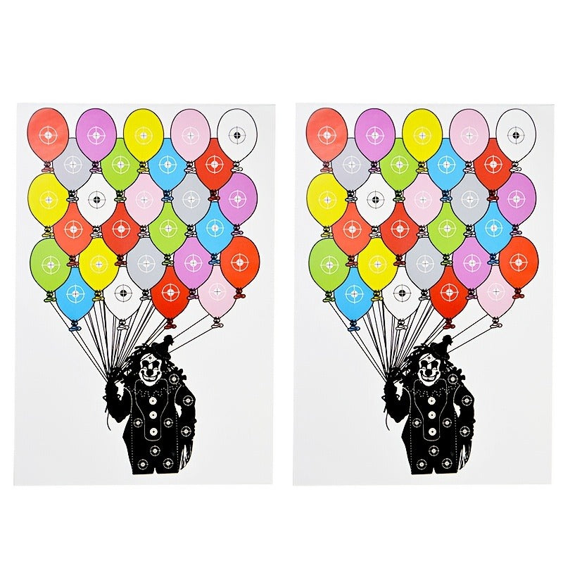 Shooting Target Paper 10 Pack 45x32cm Large Glossy, Archery Targets for Shooting Practice Accuracy Training, Skeleton Balloon Human Silhouette Target Sheets for Gun Bow Slingshot Range Outdoor Use