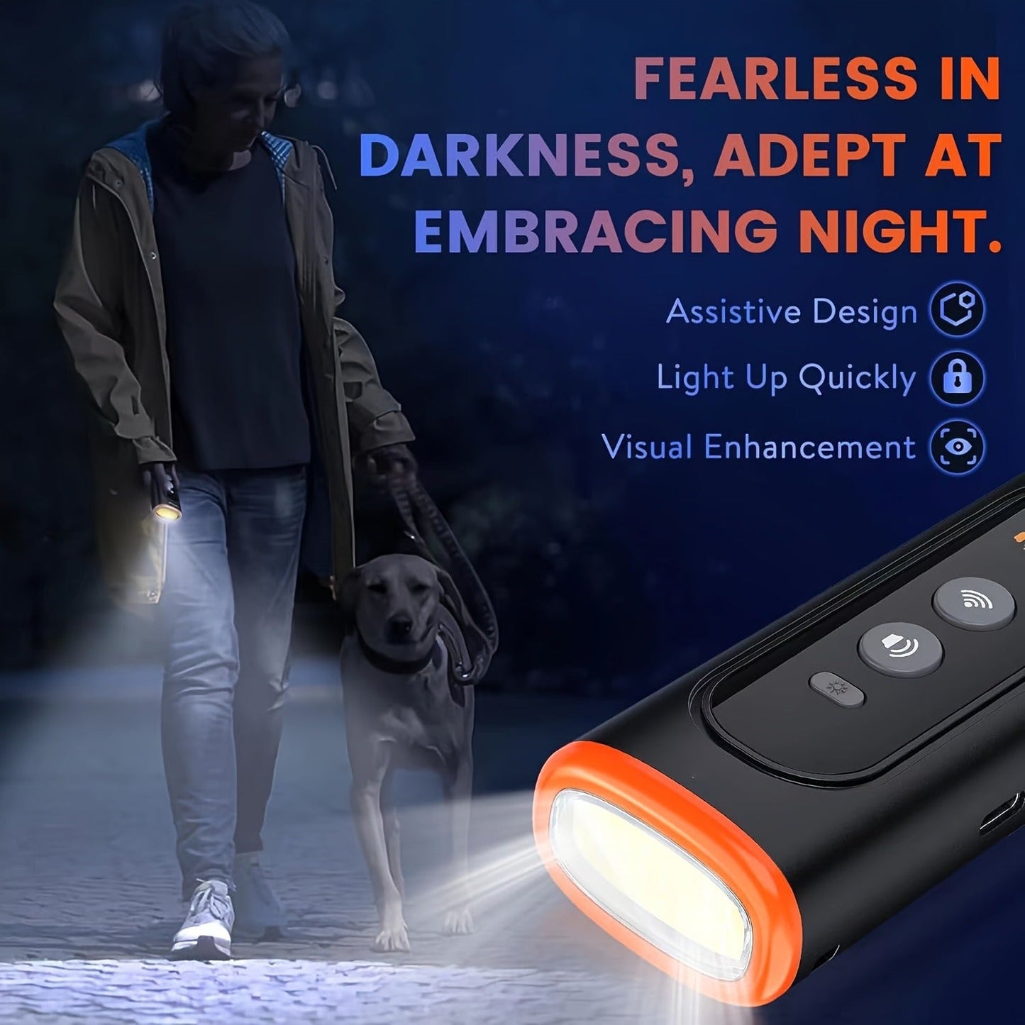 Anti-Barking Device for Dogs - Ultrasonic Bark Deterrent with Soundwave Technology, Portable Handheld Stop Barking Tool, Safe & Humane for All Breeds, Indoor & Outdoor Use, Royal Blue / Grey / Mixed