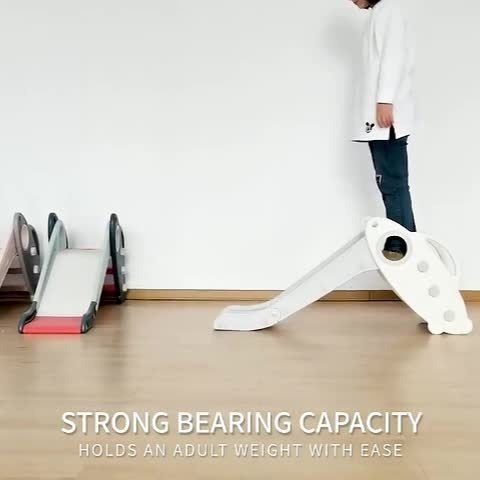 Foldable Toddler Slide for Indoor & Outdoor – Non-Slip Steps, Safe Handrail, Anti-Slip Mat, Extra-Long Buffer Slide – Kids Home Climbing Play Set, Birthday Gift for Boys & Girls