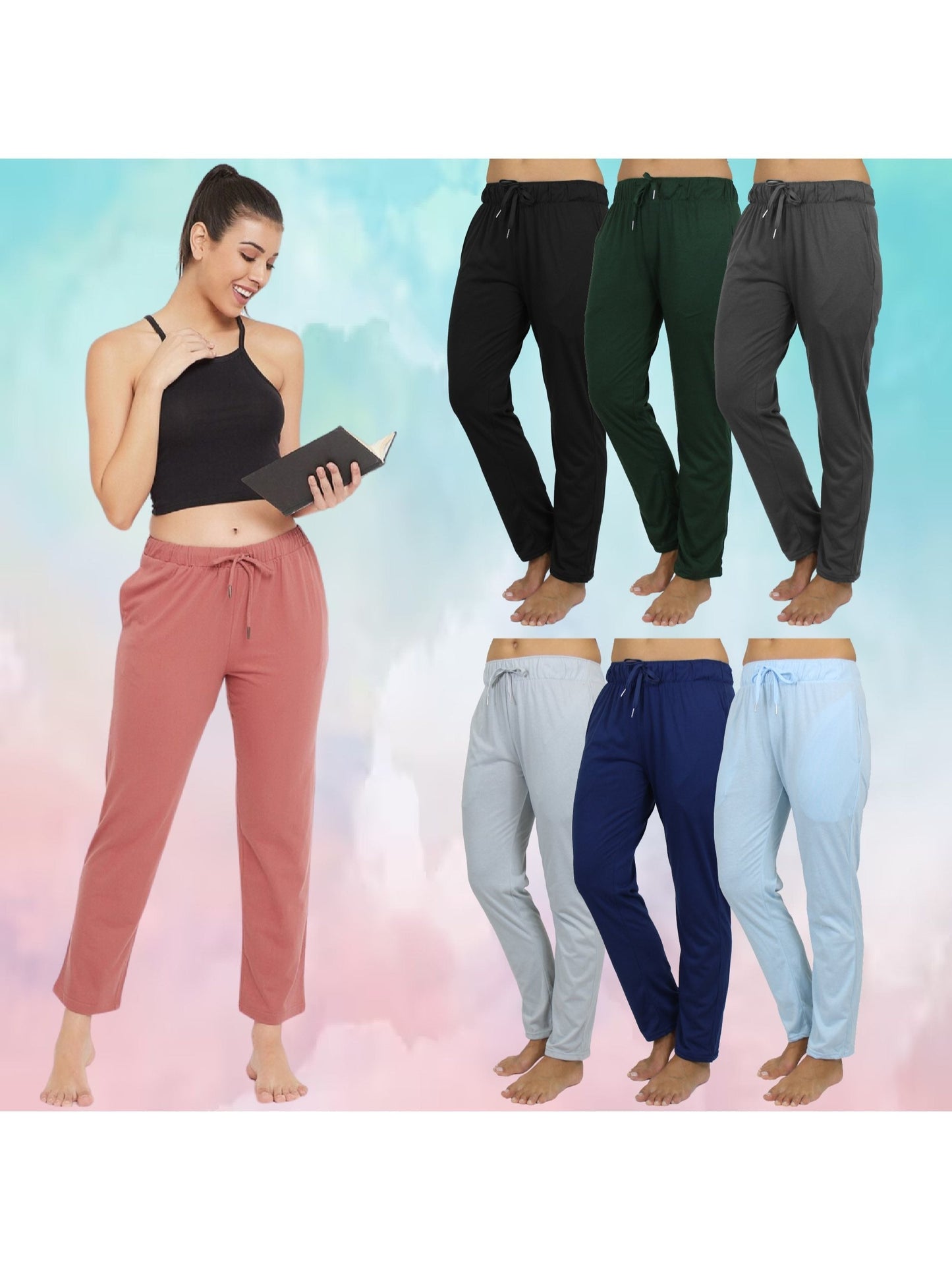 Women's Casual Pants - Drawstring Waist Relaxed fit