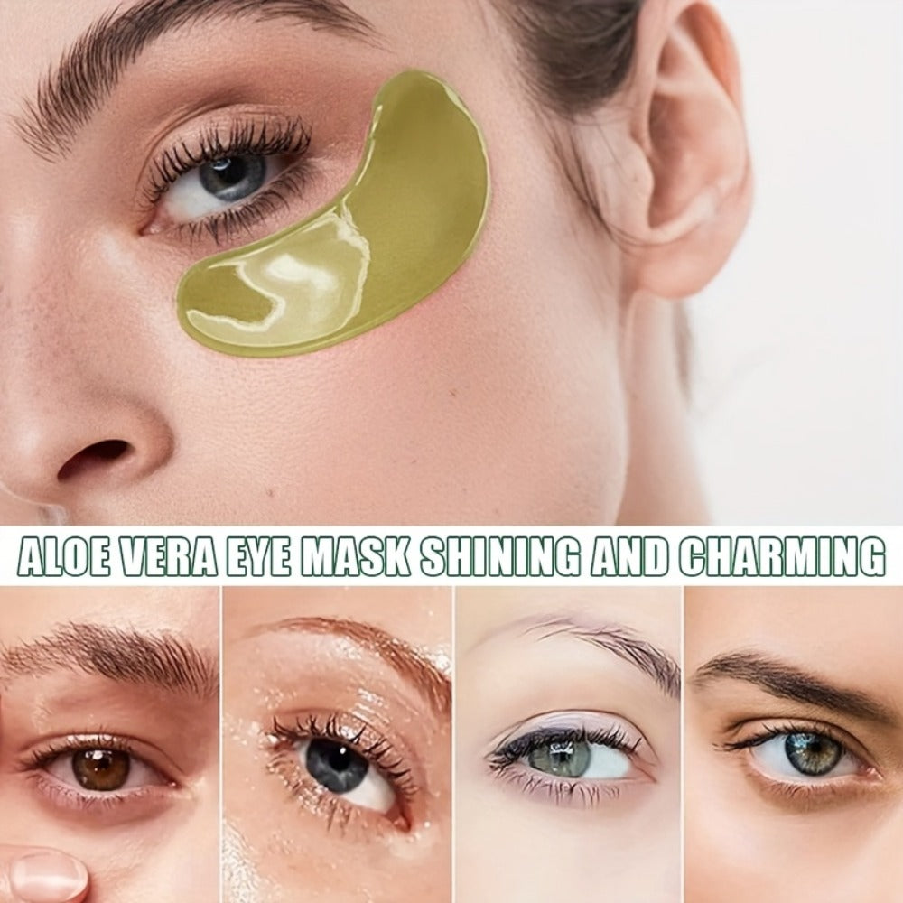 Under Eye Patches 60pcs Aloe Vera & Collagen Cooling Gel Eye Masks for Dark Circles Puffiness Wrinkles Swollen Eyes Instant Lift Deep Moisturizing Skincare 80g