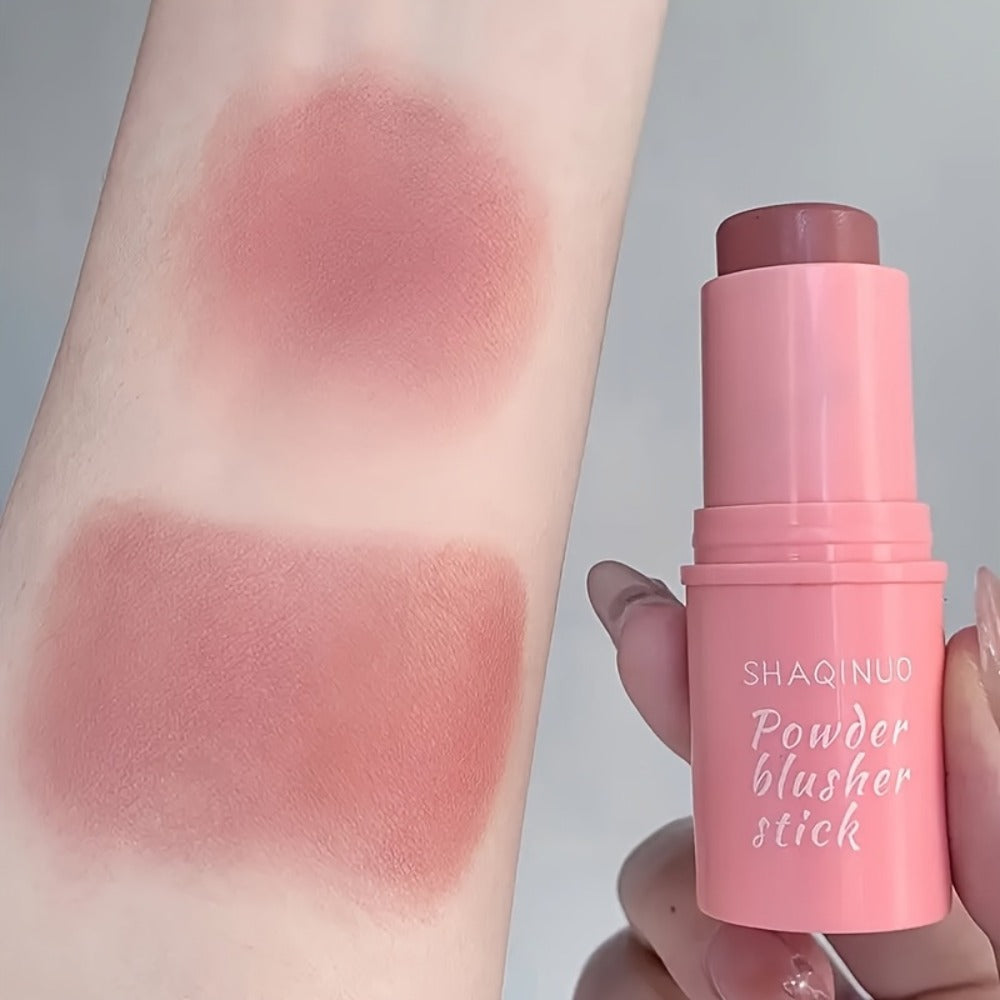 Matte Cream Blush Stick Set 3pcs Multifunctional — Waterproof Non-Greasy Brightening Formula, Blendable Color for Cheeks Lips & Eyes, Long-Lasting Travel-Friendly Daily Face Makeup for Women