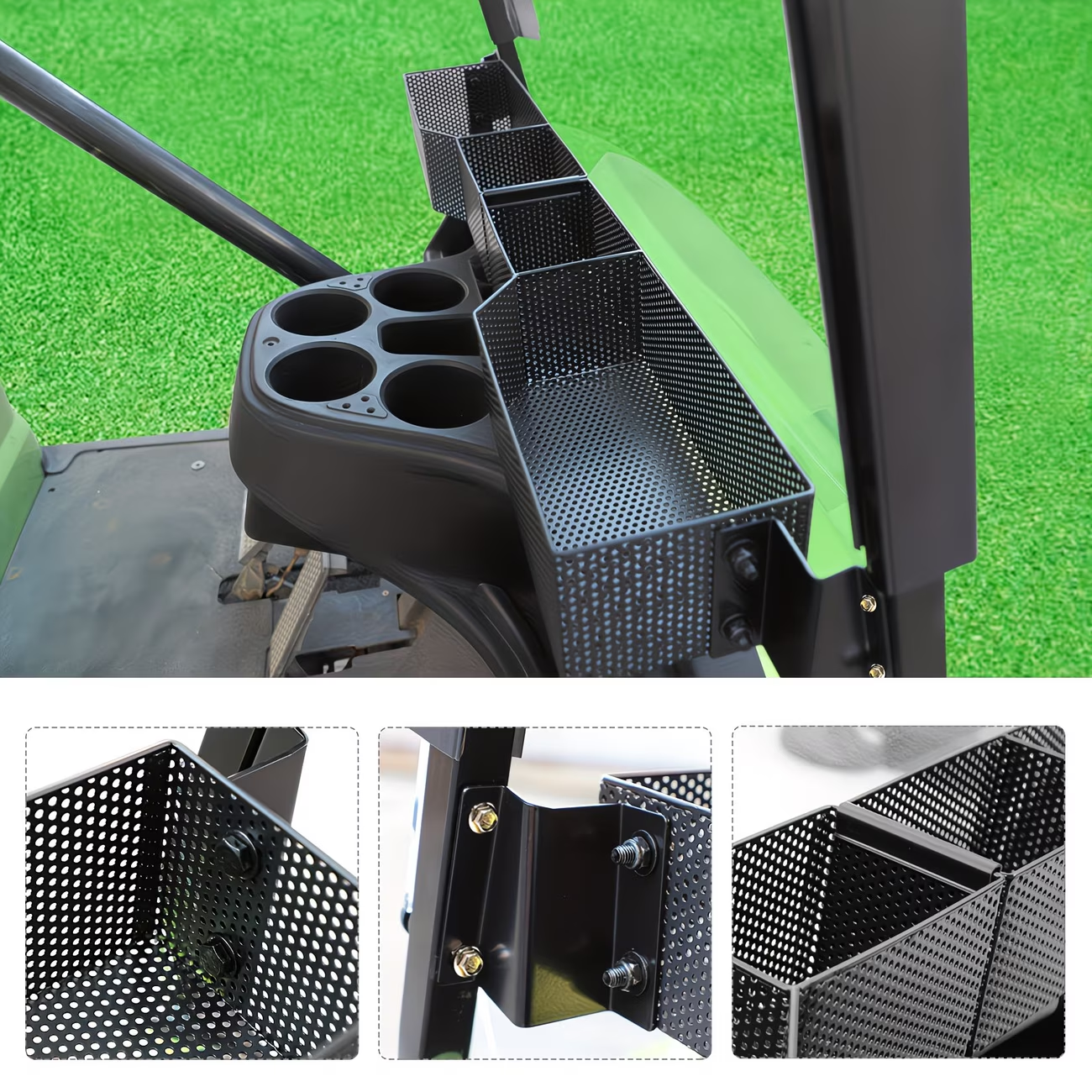 Golf Cart Storage Tray Organizer Front Inner Basket - Compatible with Yamaha G29 Drive & Drive 2 Models, Upgraded Larger Compartments, Sturdy Durable Dash Accessory for Golf Cart