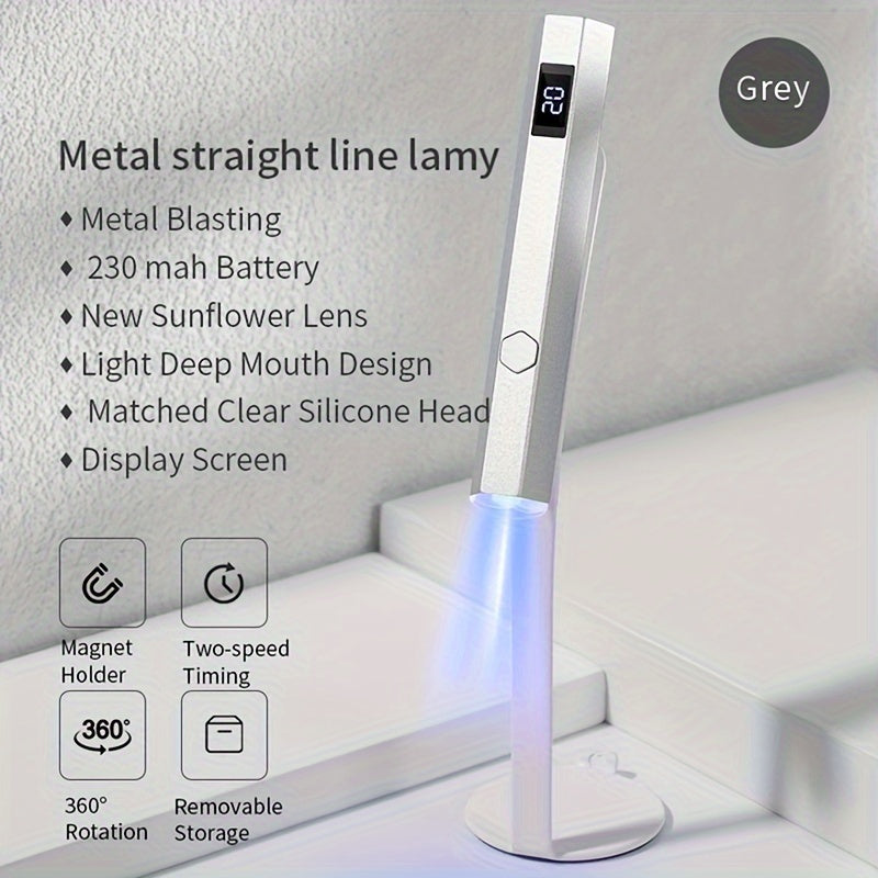 Mini Handheld Nail Dryer LED Lamp USB Powered Fast Dry Gel Polish Curer Portable Small Nail Lamp for Home Salon Travel Manicure DIY Nail Art Black Blue Gray Light Blue
