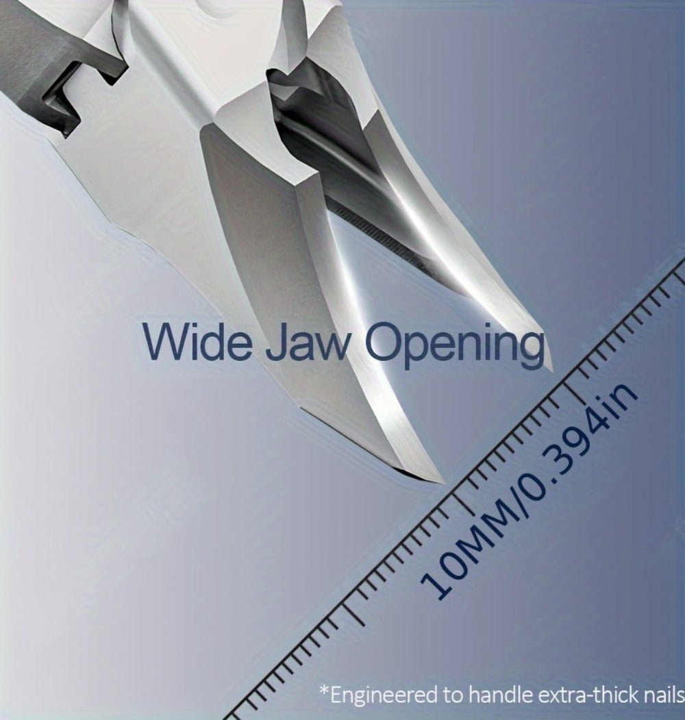 Toenail Clippers for Seniors & Thick Nails - 45° Angled Wide Jaw Stainless Steel Nail Clipper Ergonomic Pedicure Tool Ingrown Toenail Trimmer for Elderly Men Women