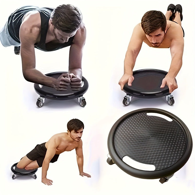 Ab Wheel Roller & Gliding Disc for Core Training - Multifunctional Ab Training Board with Quiet Wheels, Full-Body Cardio Workout Equipment, Durable PP & Stainless Steel, Gym Home Use, Men & Women