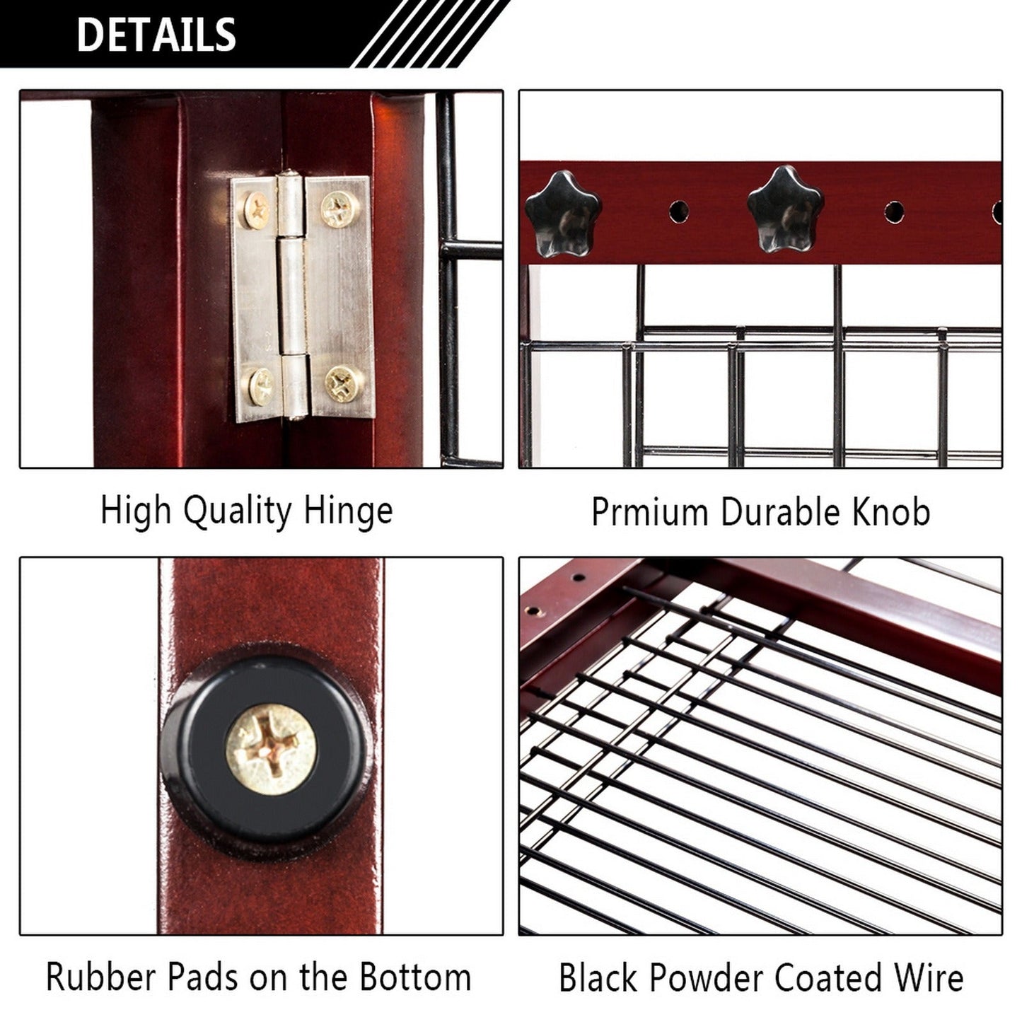 Freestanding Pet Gate for Dogs & Cats - Solid Wood Dog Gate for House, Adjustable 40" to 71" Wide, Indoor Dog Fence for Doorways Stairs Hallways, No-Drill Extra Wide Baby Gate