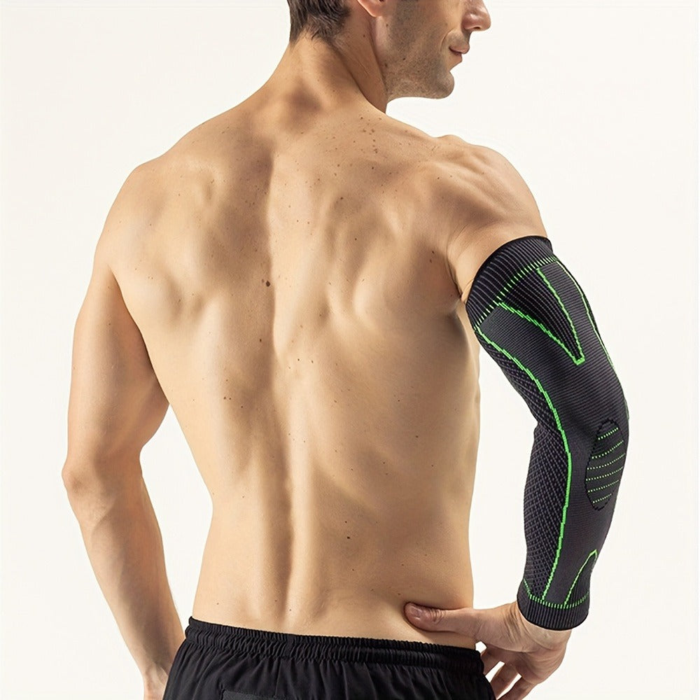 Compression Elbow Brace Arm Sleeves 2pcs Non-Slip Breathable Elbow Support for Tendonitis Tennis Elbow Golfer Elbow Pain Relief for Men Women Basketball Gym Sports