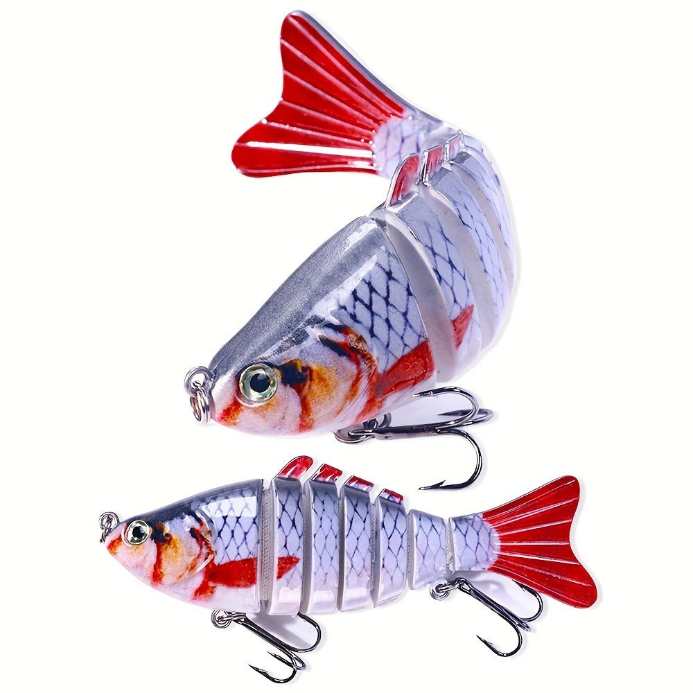 Multi-Jointed Swimbaits Fishing Lures 15pcs – Realistic Crankbaits for Bass, Trout & Walleye, Freshwater & Saltwater