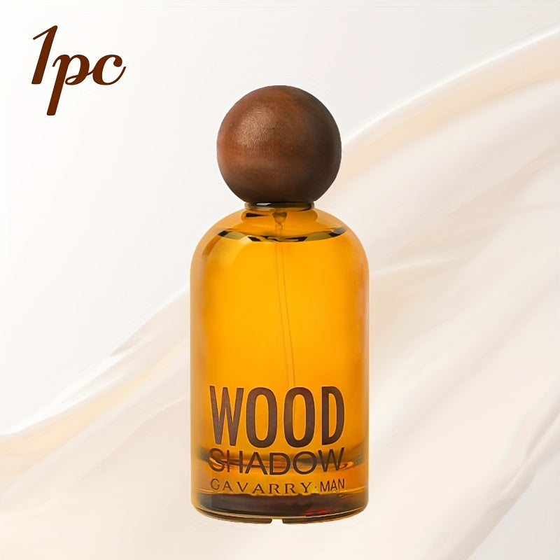 Sandalwood Cologne for Men Wooden Bottle Perfume Spray - Long Lasting Luxury Woody Fragrance, Professional Perfumer Blend for Party Business Dating Everyday Wear, Gift for Him