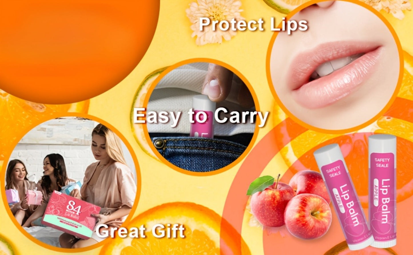 Bulk Lip Balm Set 84 Pcs 14 Assorted Flavors Moisturizing Mini Lipstick Natural Luster Finish – Party Favors for Wedding Bridesmaids Graduation Baby Shower Birthday Events Gift
