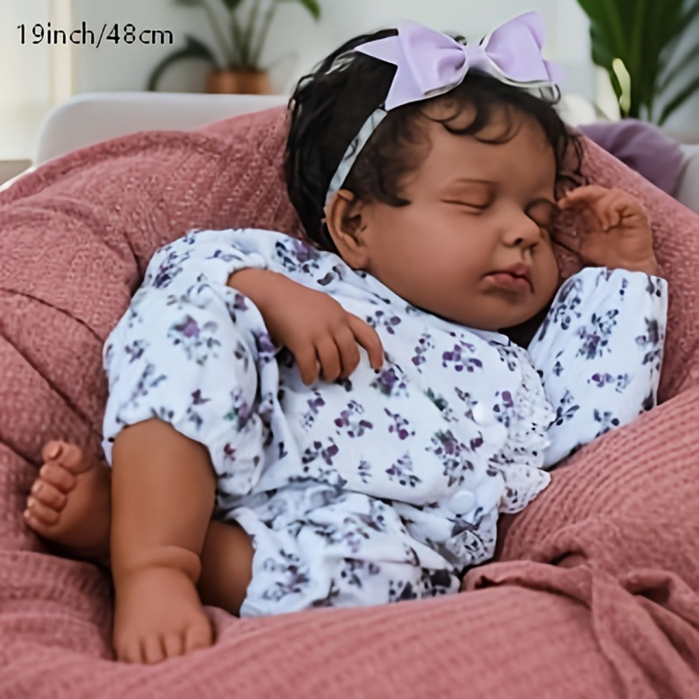 VIVIDOLL Reborn Baby Doll 19 Inch Realistic Newborn Lifelike Face Poseable Limbs Soft Touch Infant Doll Only No Accessories Birthday Christmas Gift for Kids Girls Ages 3+
