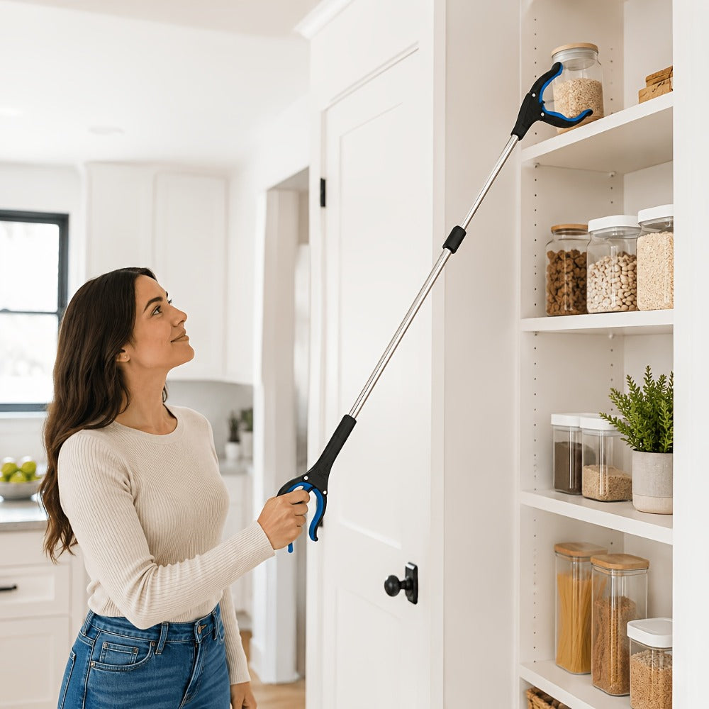 Reacher Grabber Tool Foldable with Magnetic Tip – Long Reach Pickup Helper for Seniors, Lightweight Picker Upper for Home, Kitchen, Garden, High Shelves & Trash Pickup