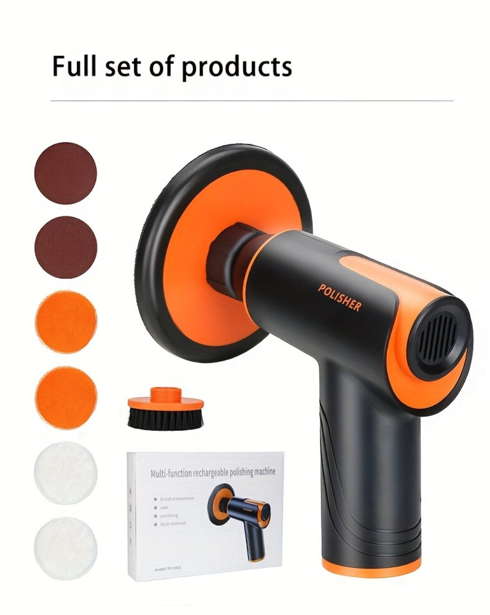 Cordless Car Polisher & Waxing Machine – 100W Rechargeable Buffer, Scratch Repair & Paint Polish for Cars