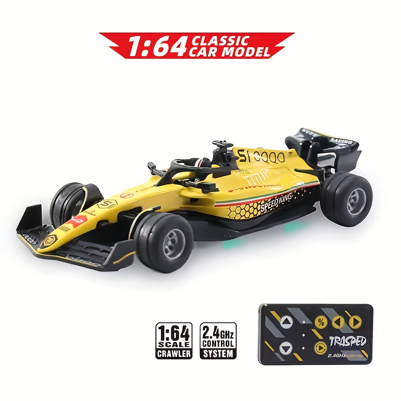 Mini RC Racing Car 1:64 Scale 2.4G Alloy Die-Cast 4WD Drift Toy Car with Lights & Adjustable Speed – Indoor Outdoor RC Car for Boys | Collection Gift Set | Best Birthday Christmas Party Toy
