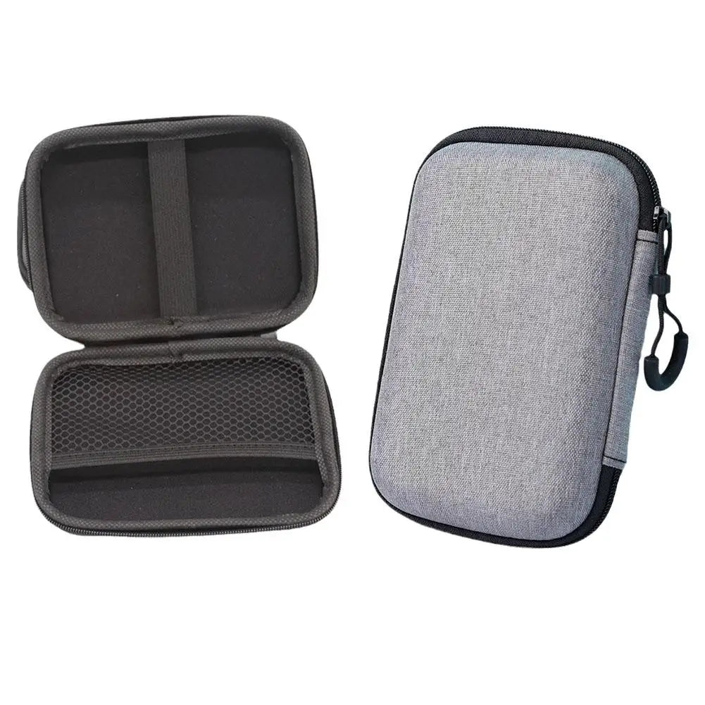 R36S R35S Protective Case EVA Hard Storage Bag – Scratch-Resistant Anti-Drop Portable Travel Case for Retro Handheld Game Console Accessories Black Gray