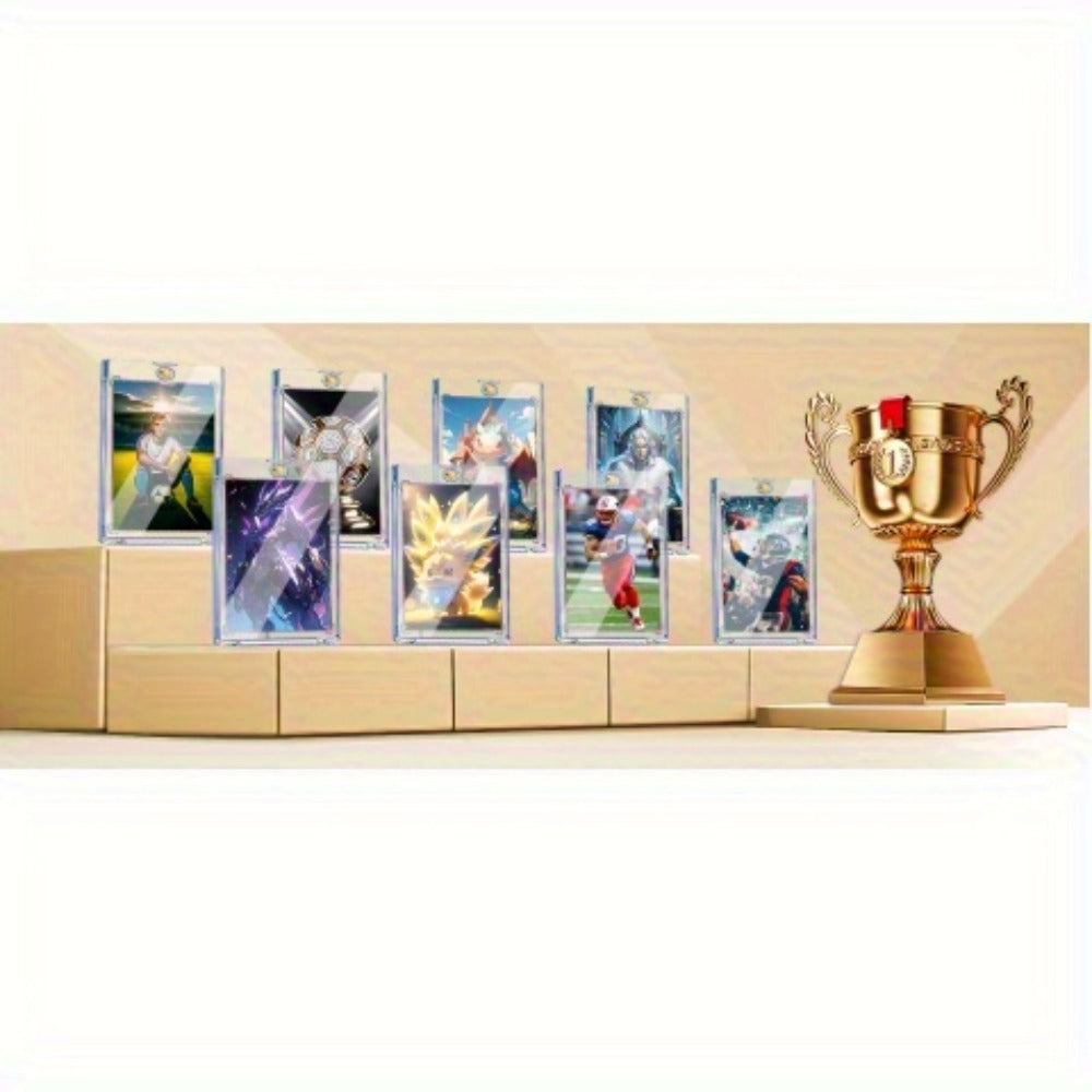 Magnetic Card Holders 35pt Ultra-Thin Hard Plastic Trading Card Protector – Fits Standard & Sports Cards, Baseball Cards, Collectible Cards – Choose 25, 50, 100, 200 or 400 Pack