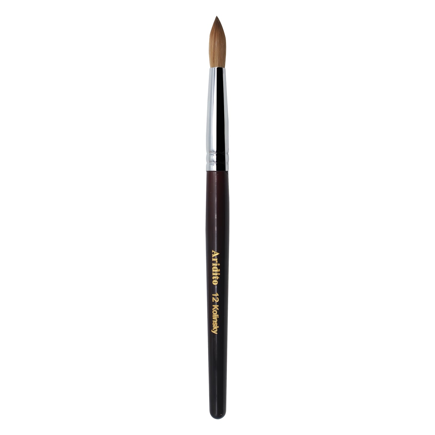 Kolinsky Acrylic Nail Brush Round Head Red Wine Wooden Handle – Professional Brush for Acrylic Extension Nail Art Sculpting & Manicure, Sizes #8 #10 #12 #14 #16 #18, Salon & Home Use