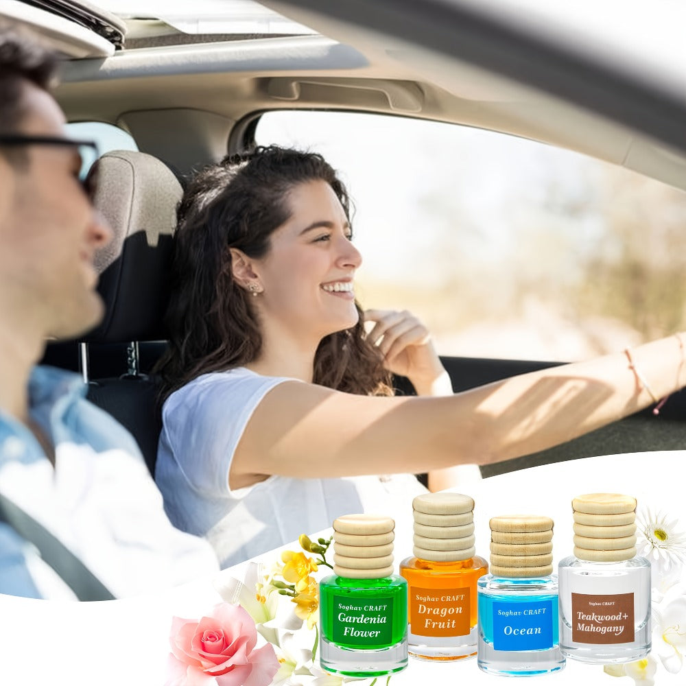 Car Air Freshener 18 Pack Vent Clip Diffuser Bottles | 6 Random Scents Long-Lasting Car Fragrance Perfume | Auto Interior Scent Diffuser Car Accessories for Men Women Car Decor Essentials