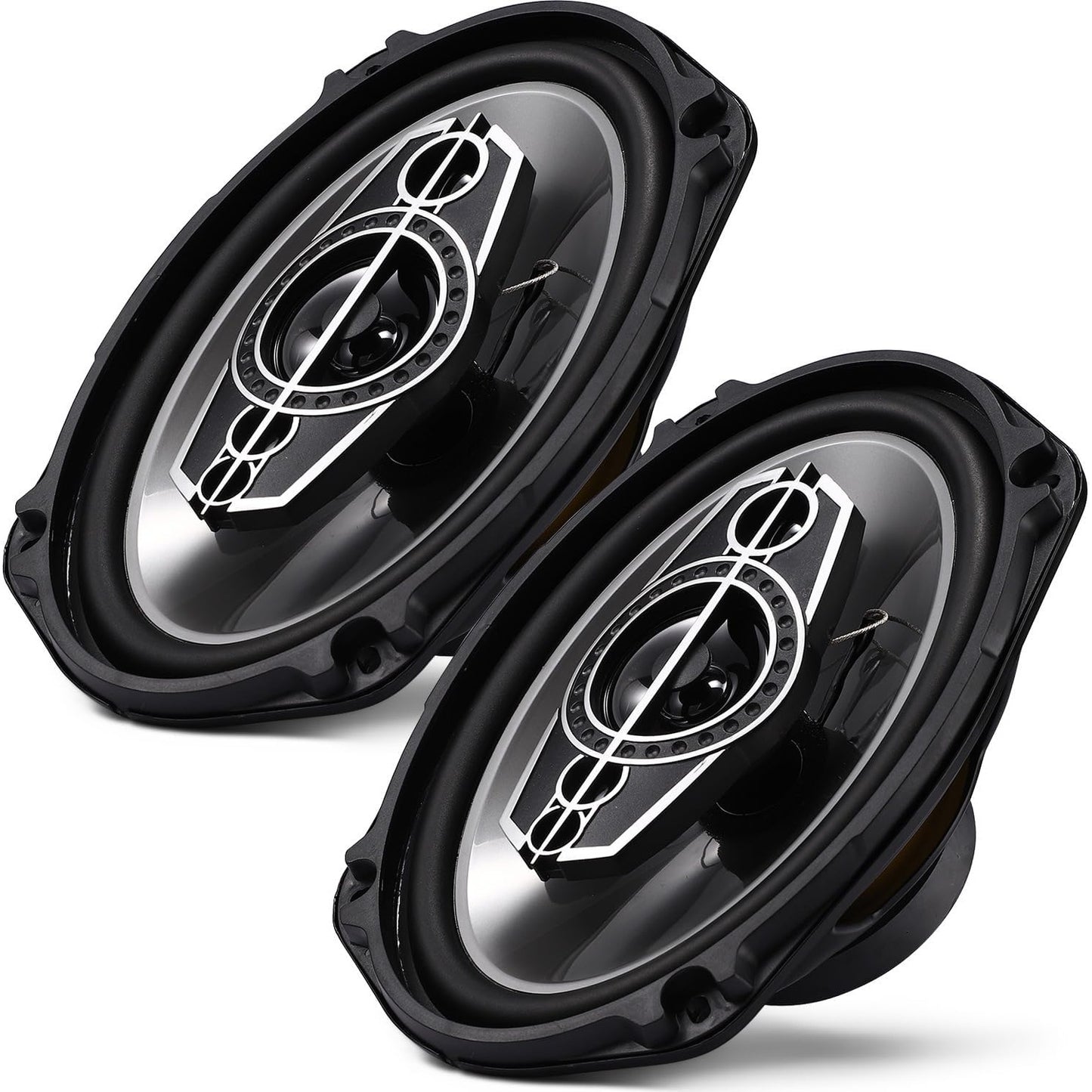 6 X 9 5-Way Coaxial Audio Speakers(Pair), 1000W Peak 4 Ohm Vehicle Coaxial Speaker W/PEI Dome Tweeters, Stereo Speaker, Coaxial Tweeter Speaker Replacement