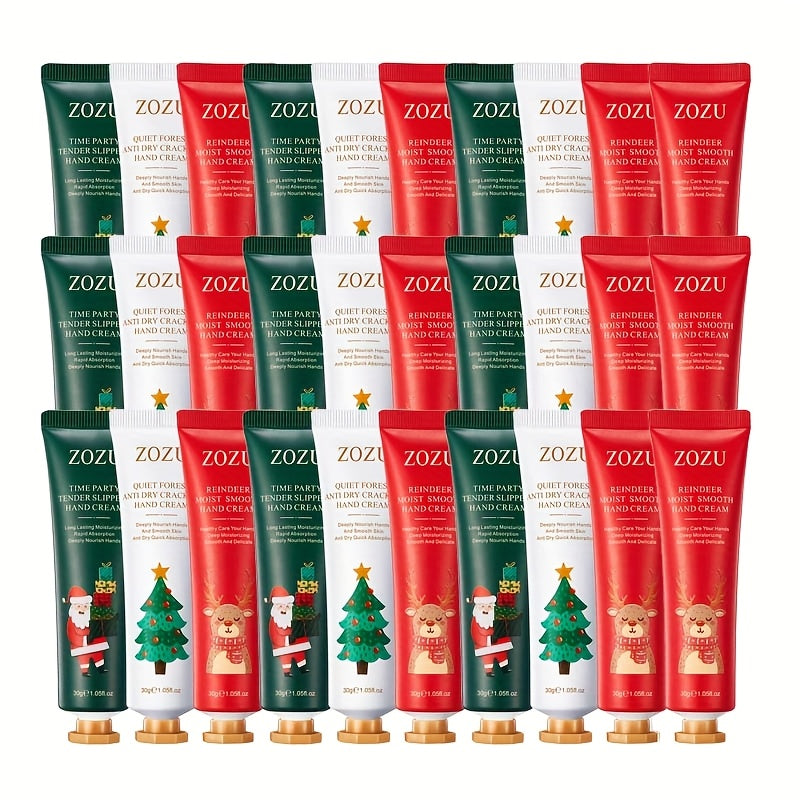 Travel Hand Cream Bulk Gift Set 20 30 Pcs — Glycerin & Lactic Acid Mini Moisturizing Lotion for Dry Hands & Body, Plant-Scented Christmas Holiday Party Favor Wedding Gift for Women Men