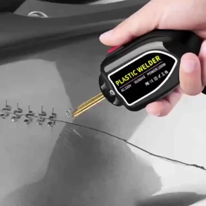 100W Plastic Welding Repair Kit with 250pcs Staples – Hot Staple Gun Welder for Car Bumper Repair, Plastic Crack Fix, DIY Auto Body & Home Plastic Restoration Tool
