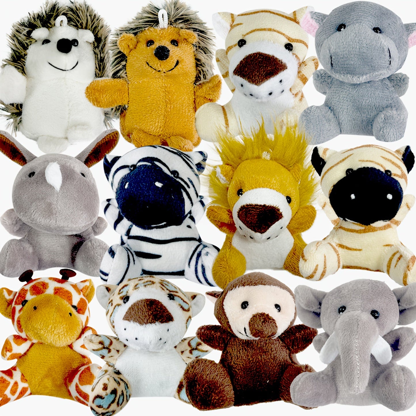 Mini Stuffed Animals Bulk 12 or 24 Pack – Forest Animal Plush Set for Animal Theme Party Favors, Classroom Treasure Box Prizes, Goodie Bag Fillers, Birthday Christmas Easter Gifts for Kids