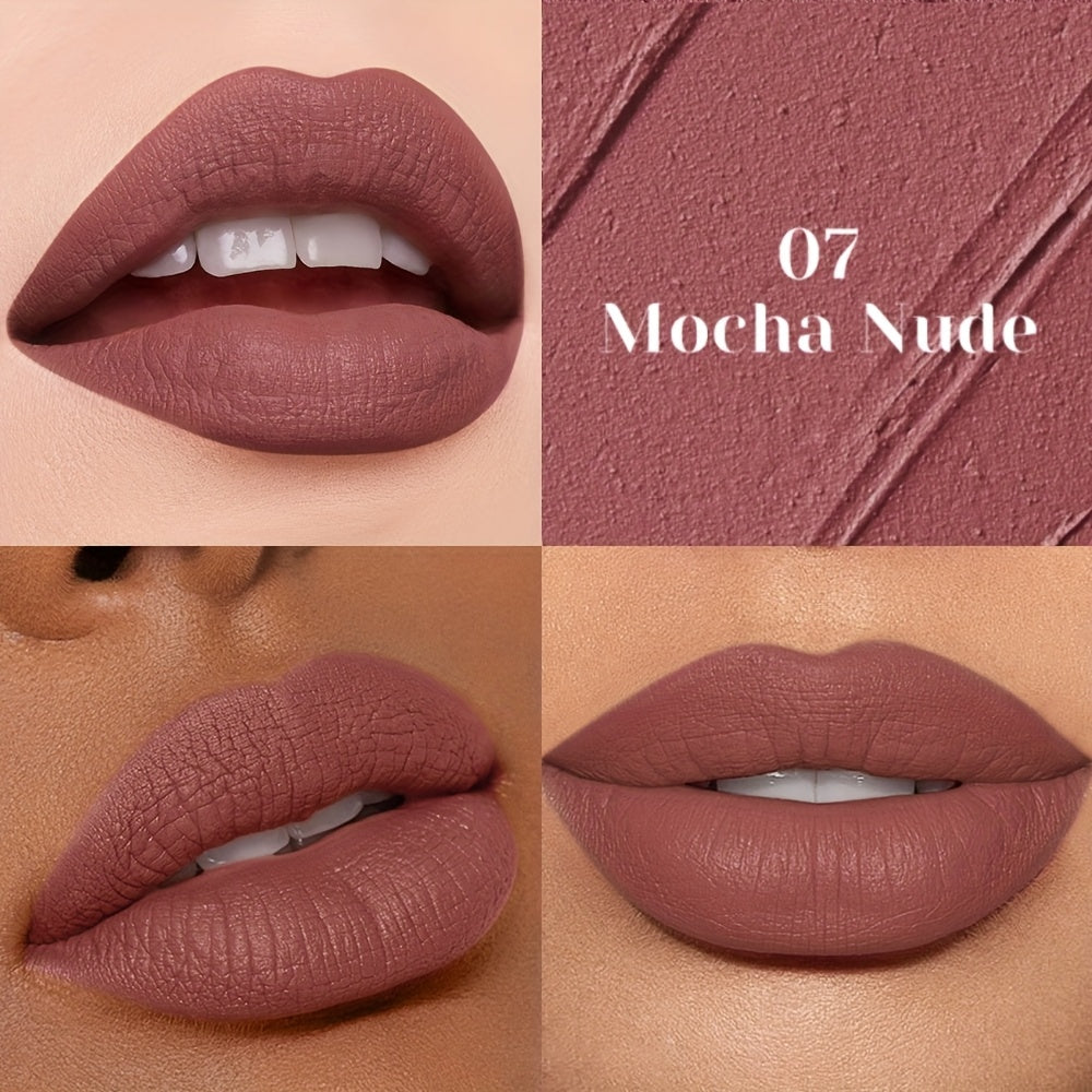 Matte Liquid Lipstick for Women — Velvet Soft Non-Drying Waterproof Long-Lasting Formula, Highly Pigmented Full Coverage Lip Color in Nude Brown Pink Red Purple Gold Shades