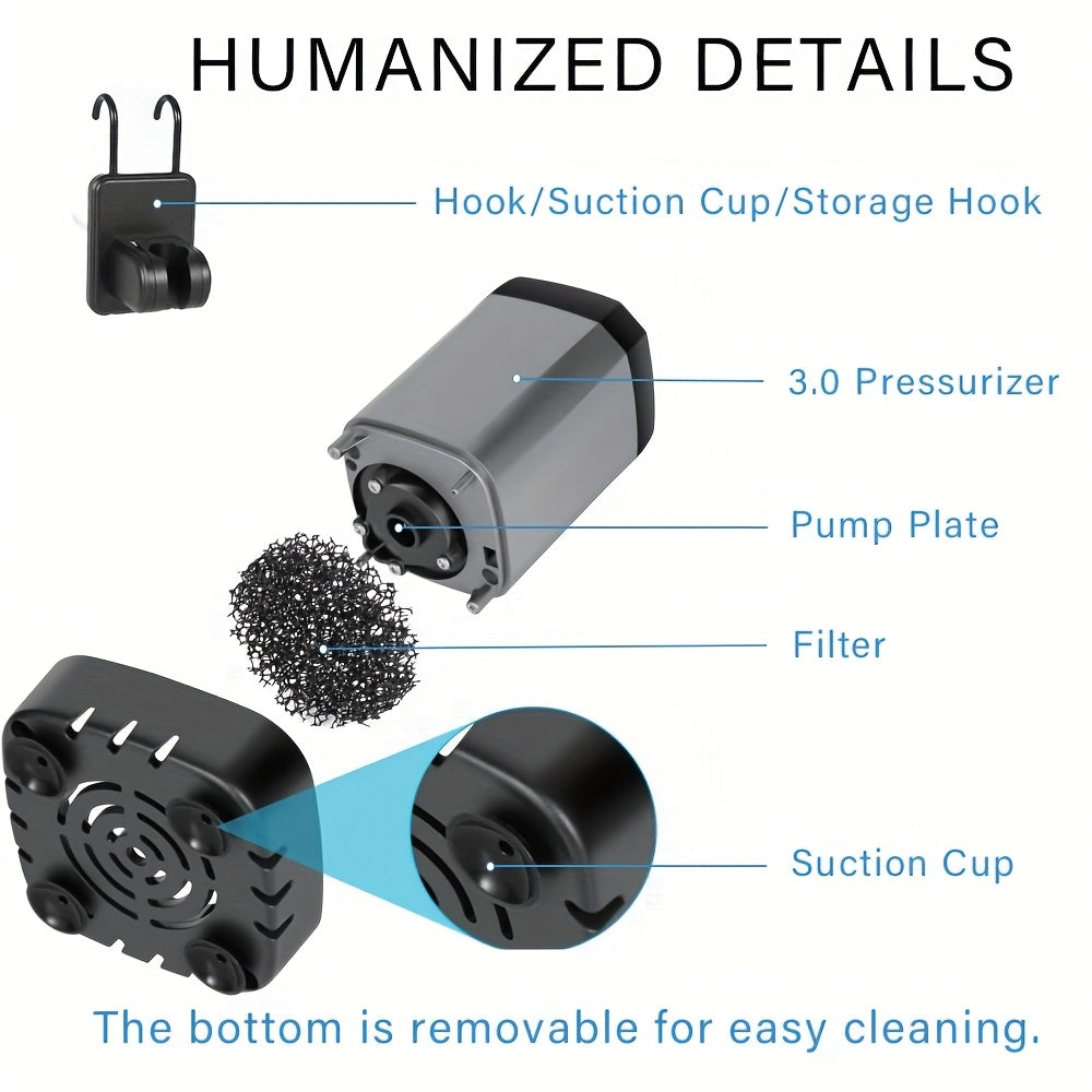 Portable Shower, Compact & Lightweight, 6000mAh Battery, 120 Min Runtime, 6 Shower Modes, Smart Digital Display, 3-in-1 Hook Design, For Camping, Hiking, Pet Cleaning, Car Washing, Beach Use, Outdoor Travel Essential