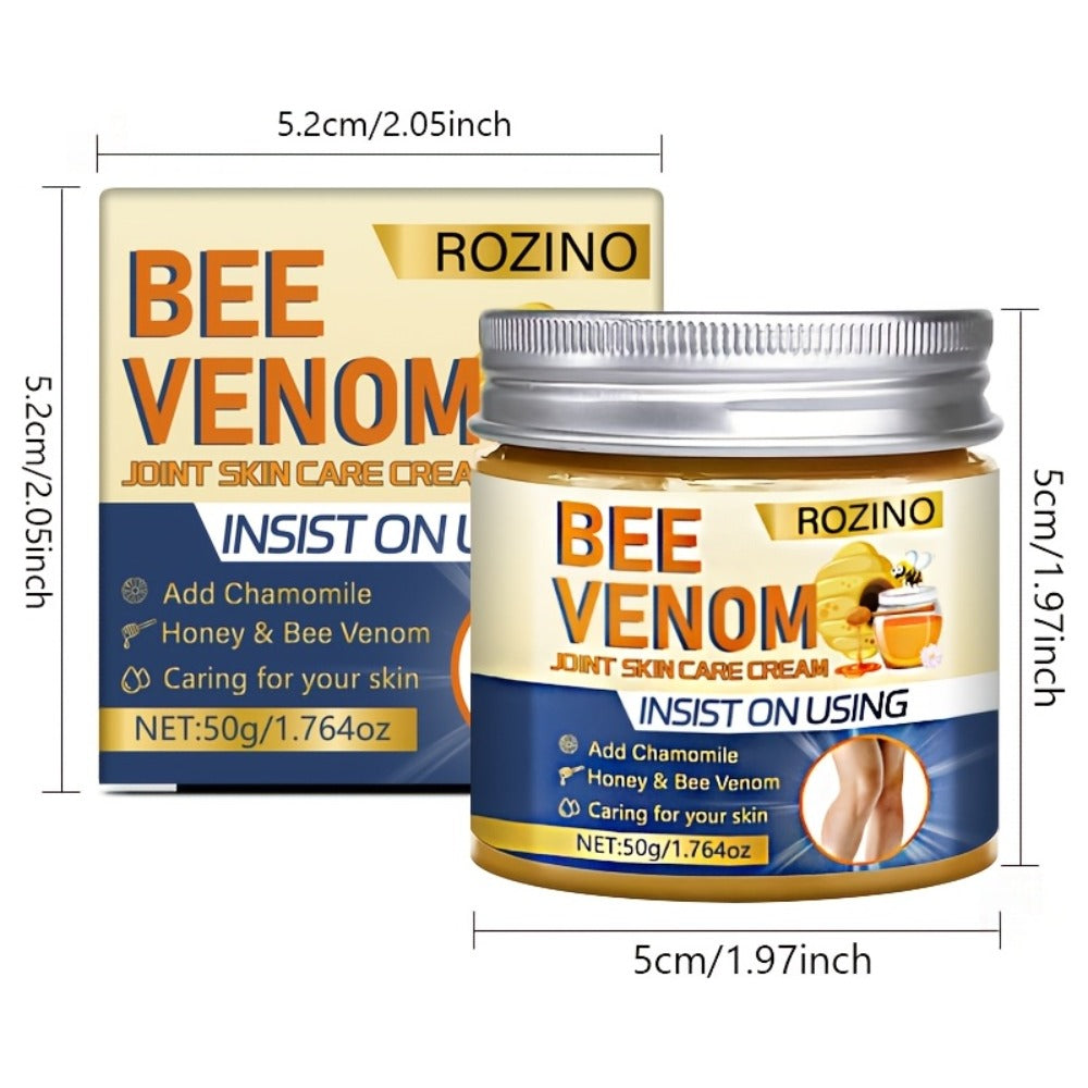 Knee & Elbow Brightening Cream with Bee Venom & Lactic Acid - Moisturizing Body Cream for Dark Rough Joints, Arms, Ankles, Unisex Skin Care 50g x 5pcs
