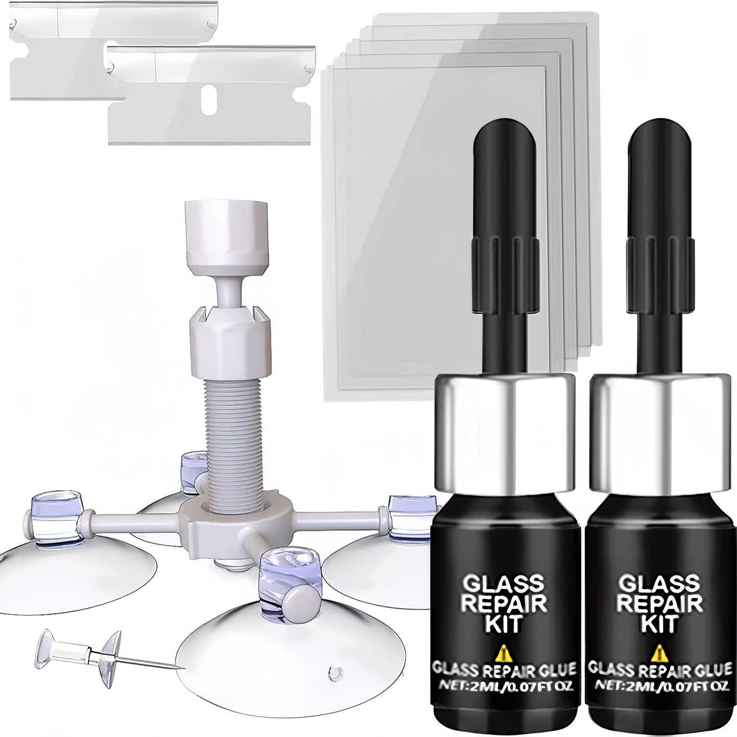 Windshield Repair Kit, Windshield Crack Repair Kit, Windshield Chip Repair Kit, Windshield Repair Kit for Chips And Cracks, Rock Chip Repair Kit Windshield, 15 Min Quick Fix with