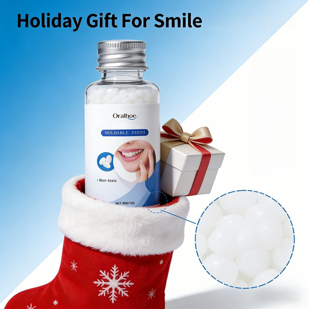 Temporary False Tooth Kit DIY Cosmetic Dental Repair Moldable Thermoplastic Realistic Fit for Missing Broken Chipped Teeth Secure for Eating Daily Wear Men Women Elderly 30g