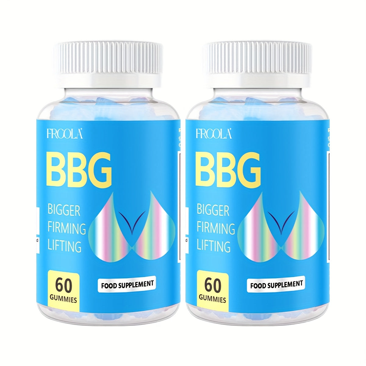 Women's BBL & BBG Herbal Gummies – Bum & Chest Enhancement Support Supplement for Women, Strawberry Flavor, 60 Gummies 30-Day Supply