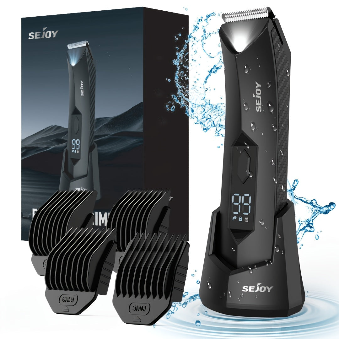 Beard Trimmer for Men Cordless Electric USB Rechargeable with Precision Dial 5-Level Adjustable – Mustache Facial Hair Trimmer Grooming Tool, Perfect Men's Gift