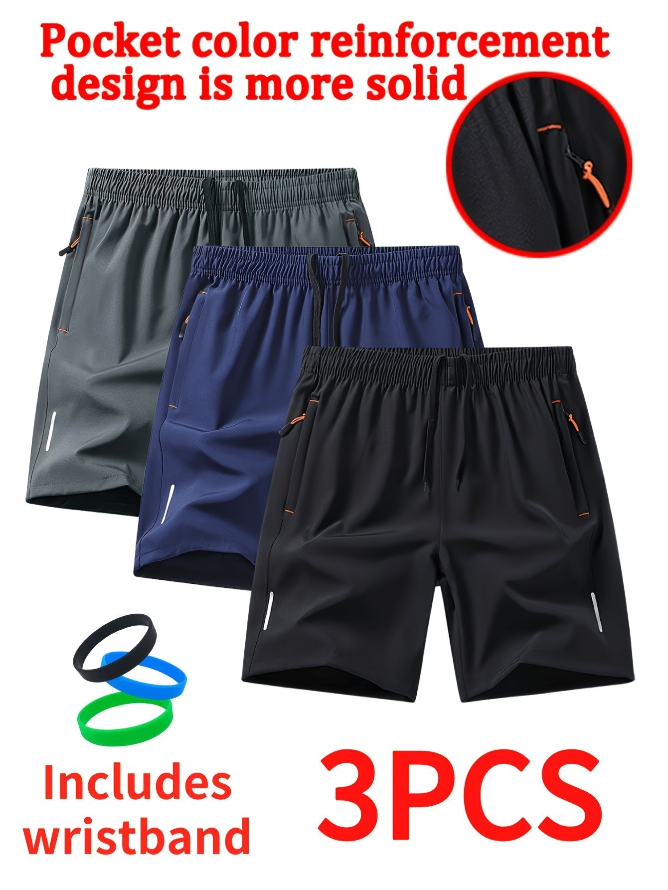 Men's Athletic Shorts - Drawstring Waist With Pockets