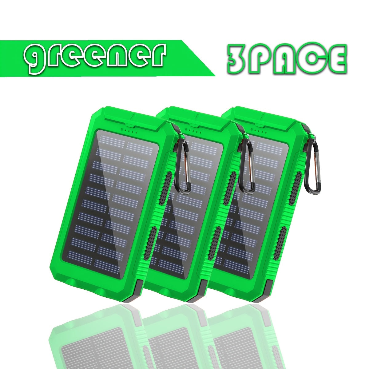 Solar Charger 12800mAh Portable Power Bank - Dual USB 5V Output, LED Flashlight, Outdoor Backup Battery for All Cell Phones, Camping, Hiking & Emergency Use