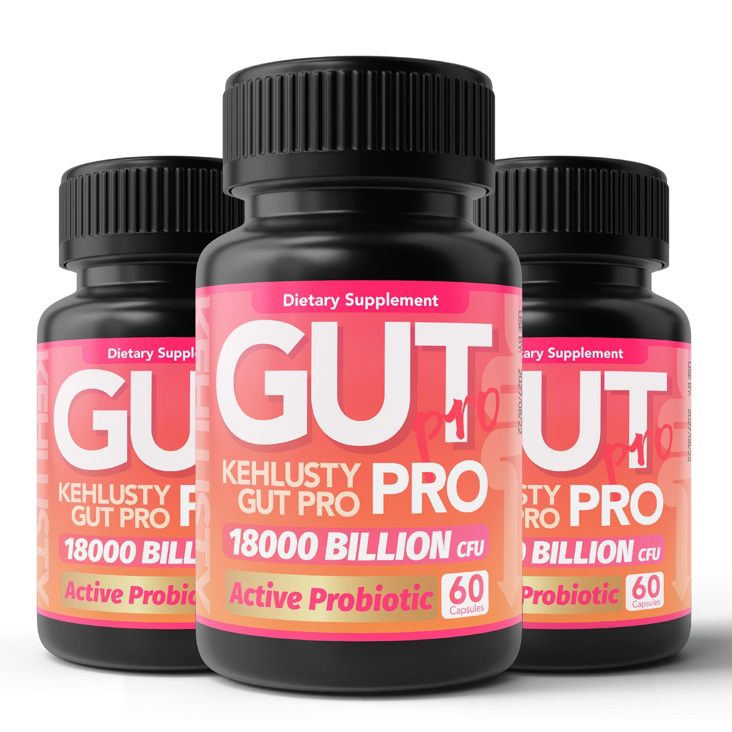 Probiotics 18000 Billion CFU Capsules — Lactobacillus & Bifidobacterium Multi-Strain Formula | Gut Microbiome Digestive Bloating & Immune Support for Women & Men | 60 Capsules Per Bottle